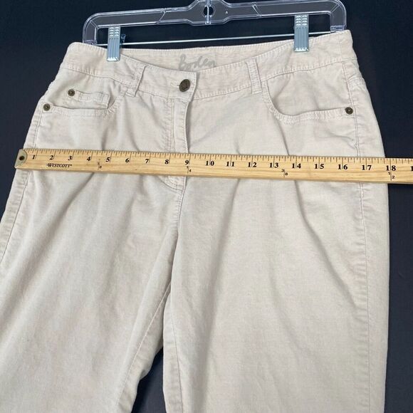 Boden Womens Pants Tan Size 8 Ankle Mid Rise  Stretch Cotton Blend Soft Comfort - Picture 7 of 15